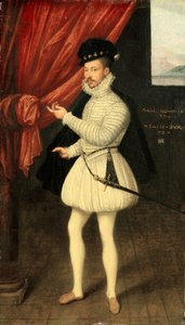 Porträtt av en man i vitt, 1574. av Monogrammist LAM