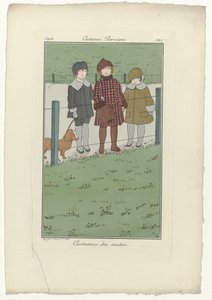 Journal des Dames et des Modes, Parisiska kostymer, 1914, nr 147: Morgonkostymer av Monogrammist MFN