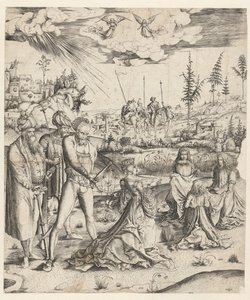 Sankta Katarinas martyrskap av Monogrammist MZ