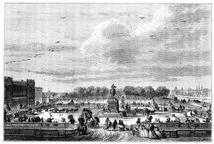 Trädgårdarna i ett franskt palats av kung Ludvig XV, 1763 1885.