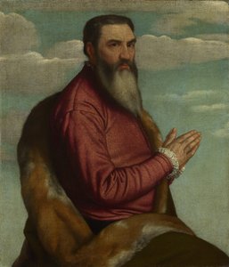 Bedjande man med långt skägg, ca 1545