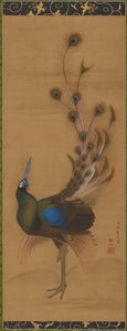 Påfågel, 1786. av Mori Sosen
