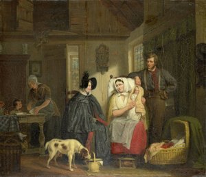 Besök hos en nybliven mamma av Moritz Calisch