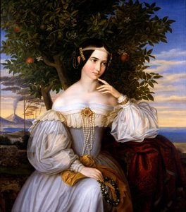 Äktenskapsporträtt av Charlotte de Rothschild, 1836.