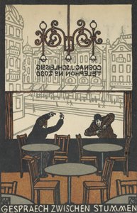 Samtal mellan Mutes Gespraech zwischen Stummen, 1907. av Moritz Jung