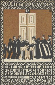 Variety Act 12: En för alla, alla för en eller en glimt genom nyckelhålet Varietenummer 1..., 1907. av Moritz Jung
