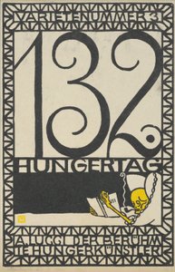 Variety Act 3: 132nd Day of Fasting, A. Lucci the Famous Hunger Artist Varietenummer 3: 1..., 1907. av Moritz Jung