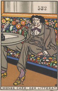 Wiencafé: Bokstävernas man Wiencafé: Der Litterat, 1911.