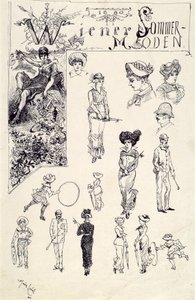 wienska typer 1880 (wienskt sommarmode) av Moritz Ledeli