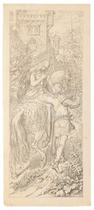 En scen ur sagan De sju korparna och deras trogna syster, 1830-1831. av Moritz Ludwig von Schwind