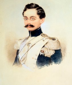 Porträtt av Adolphe I, hertig av Nassau, storhertig av Luxemburg 1817-1905, 1840-talet.