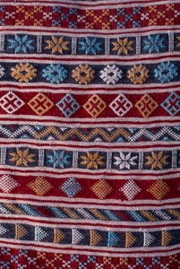 Matta, detalj (ull) av Moroccan School