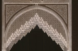 Kasbah of Thamiel glaoui, stuckatur, detalj (keramik)
