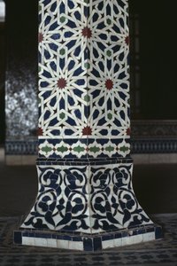 Kasbah of Thamiel glaoui, zellij kakel, detalj (keramik)