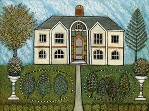 Hem med vattenfontäner av Morris Hirshfield