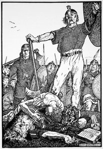 Brian Borus död i slaget vid Clontarf, Irland, 1014 1913.