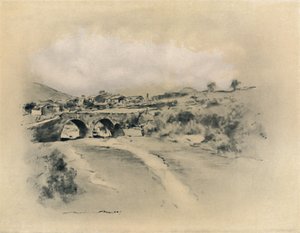 "En mexikansk by", 1903 av Mortimer L Menpes