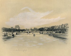 "Seinen i Paris", 1903 av Mortimer L Menpes