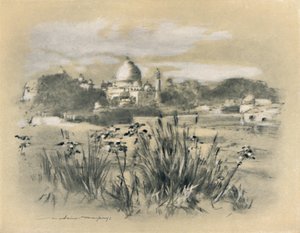 "The Taj at Agra", 1903 av Mortimer L Menpes