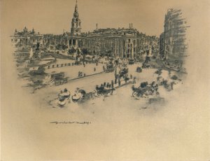 "Trafalgar Square", 1903 av Mortimer L Menpes