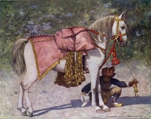 En berömd ledhäst i följet av Rao of Cutch av Mortimer Ludington Menpes