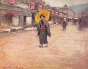 En gata i Kyoto, c 1887, 1901 av Mortimer Ludington Menpes