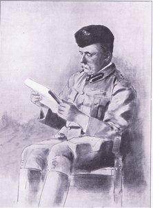 Överste French, illustration från After Pretoria: The Guerilla War, 1902 av Mortimer Ludington Menpes