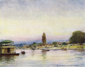 Hampton Court, från floden av Mortimer Ludington Menpes