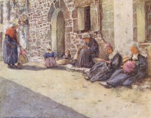 Mitt på dagen (färglitografi) av Mortimer Ludington Menpes