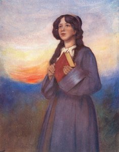 Världens barn: Amerikansk, Sunset (färglitografi) av Mortimer Ludington Menpes