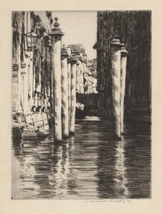 En smal kanal, Venedig av Mortimer Menpes