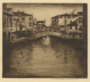En sidokanal, Venedig av Mortimer Menpes