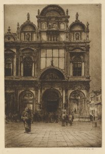 Fasad av Scuola di San Marco, Venedig