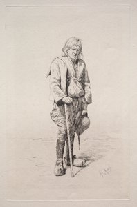 Man med käpp