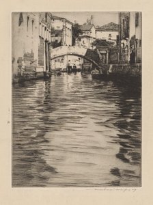 Reflections, Venedig (Lucianos bro, Canal Grande) av Mortimer Menpes