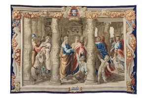 S:t Peter botar krymplingen, ca 1630 (gobeläng på kartor av Rafael) av Mortlake Tapestry Manufactory