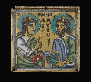 Plack föreställande St. Thomas och St. Matthew, c.1160 av Mosan School