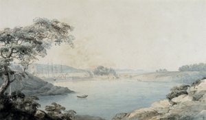Port Penrhyn (akvarell och blyerts på papper)