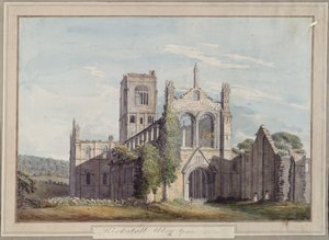 North West View of Kirkstall Abbey, 1777 av Moses Griffiths