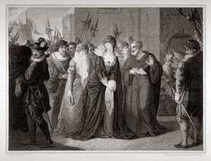 Lady Jane Gray leddes till sin avrättning i Tower of London, 1554 1797 av Mountague Tomkins
