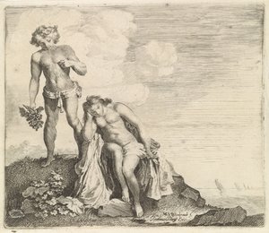 Bacchus hittar Ariadne på Naxos av Moyses van Wtenbrouck