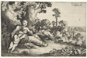 Hagar och Ismael i öknen av Moyses van Wtenbrouck