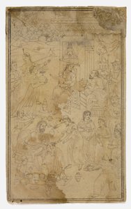 Tillbedjan av Magi av Mughal School