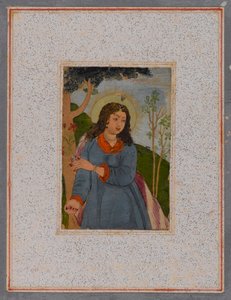 Ängel, efter 1675 (wc på papper) av Mughal School