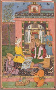 En fest i en paviljongmiljö, ca. 1620. av Muhammad Ali