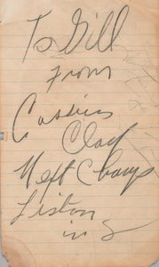 Autograf skriven av Cassius Clay, 1963. av Muhammad Ali