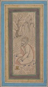 Man with Prayer Beads, mitten av 1600-talet. av Muhammad Ali