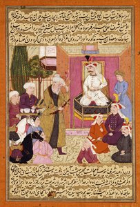 Shah "Abbas på väg mellan Sherwan och Azerbajdzjan, tar emot Sher Shah, ca 1688