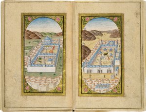 Al-Masjid an-Nabawi vid den stora moskén, 1783 av Mustafa Halimi