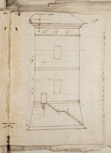 Portfölj med teckningar av Mutio Oddi från Urbino och andra, s119, c.1635-40 (penna och bläck på papper i inbunden volym)